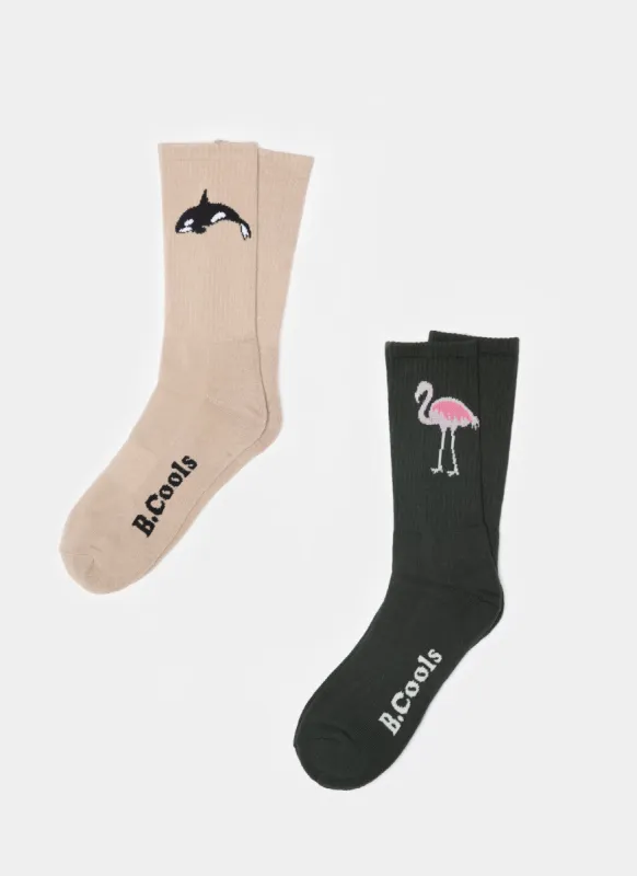 2-Pack Socks Tobacco/Forest sold by Barney Cools