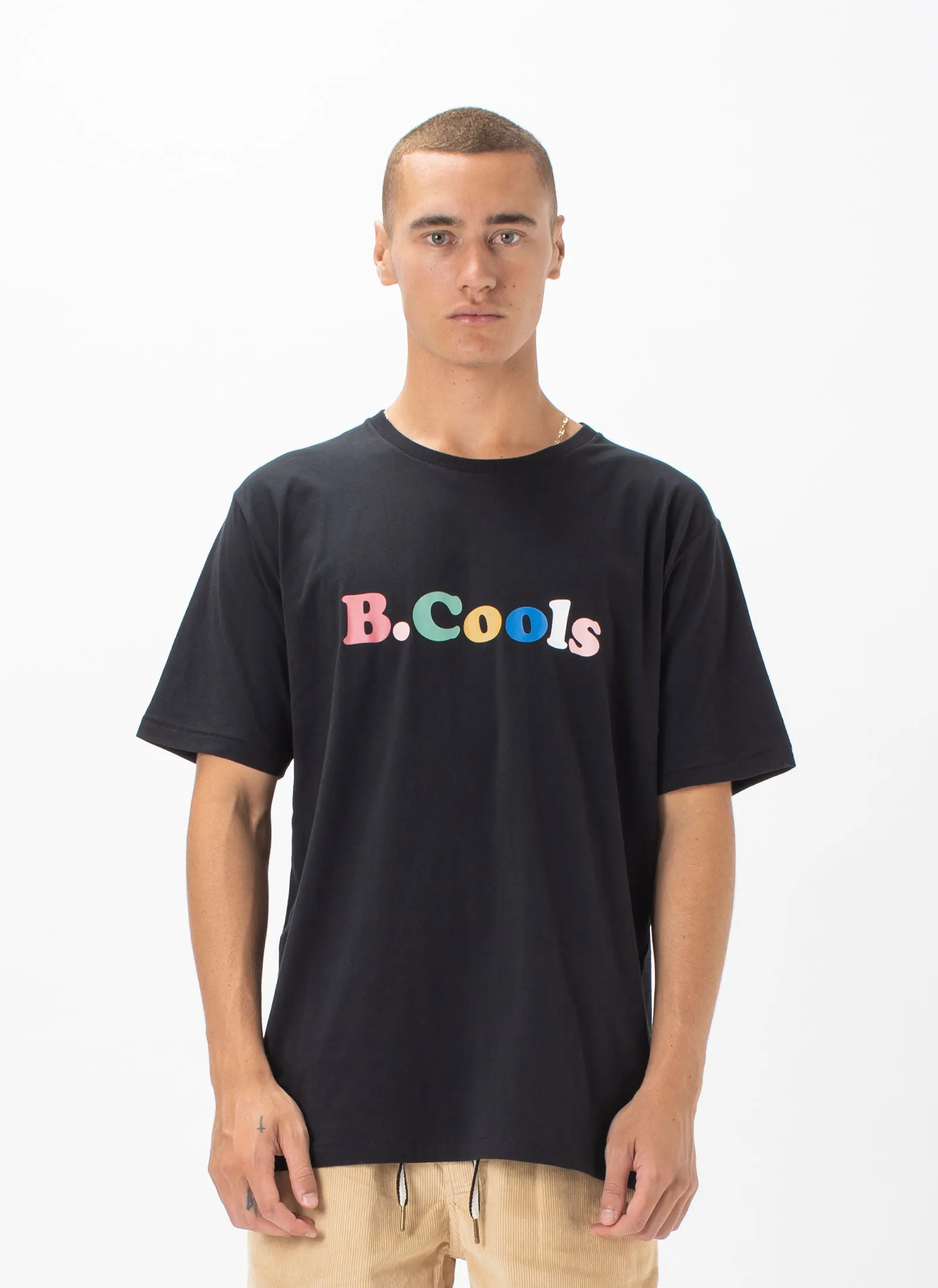 Retro Logo Tee Black sold by Barney Cools