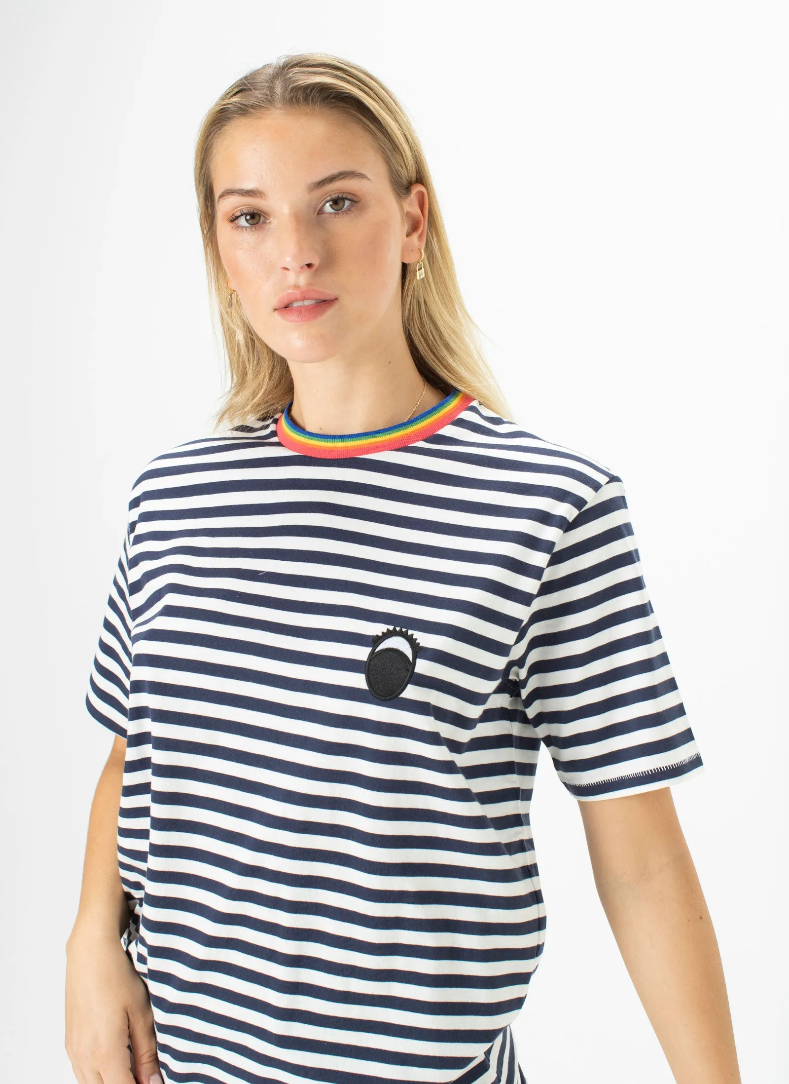 Gerald Eye Tee Navy Stripe sold by Barney Cools product image thumbnail 5