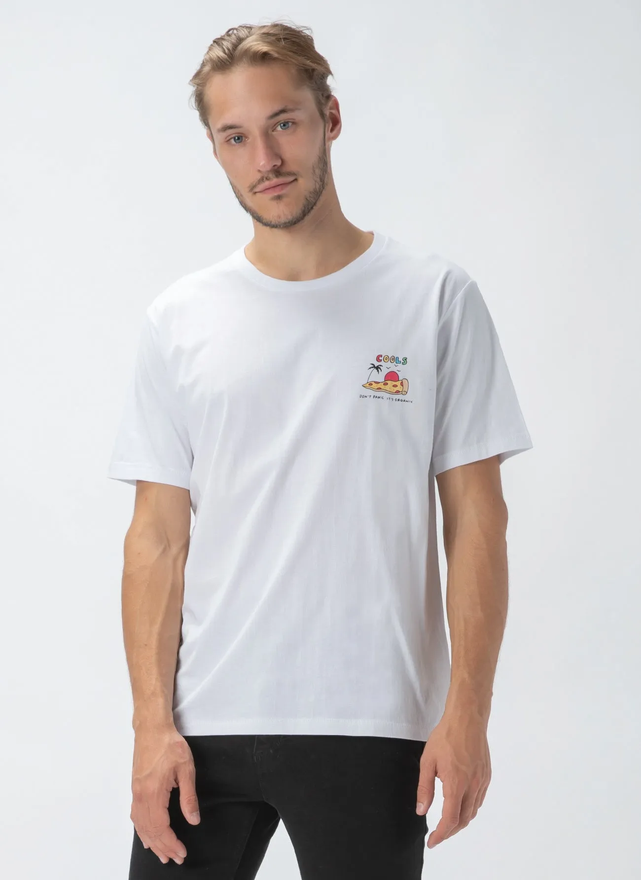 Don't Panic Tee White sold by Barney Cools product image thumbnail 2