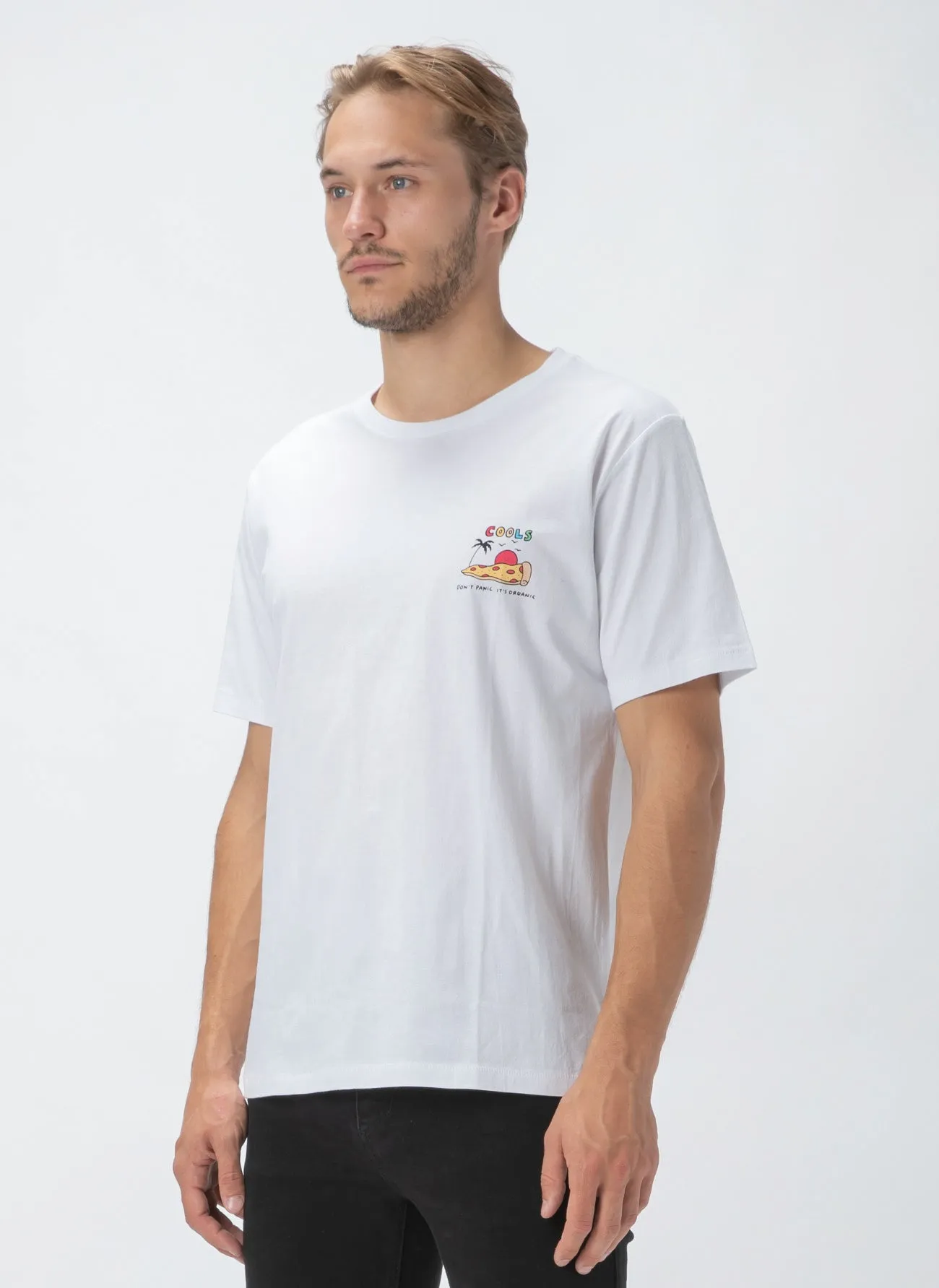 Don't Panic Tee White sold by Barney Cools product image thumbnail 3