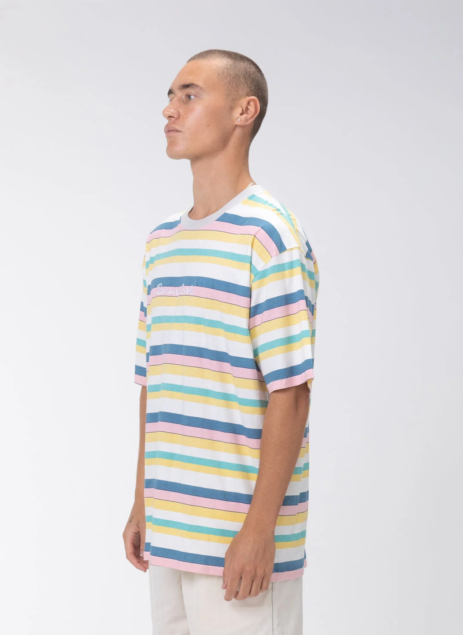 Logo Tee Pastel Stripe sold by Barney Cools product image thumbnail 3