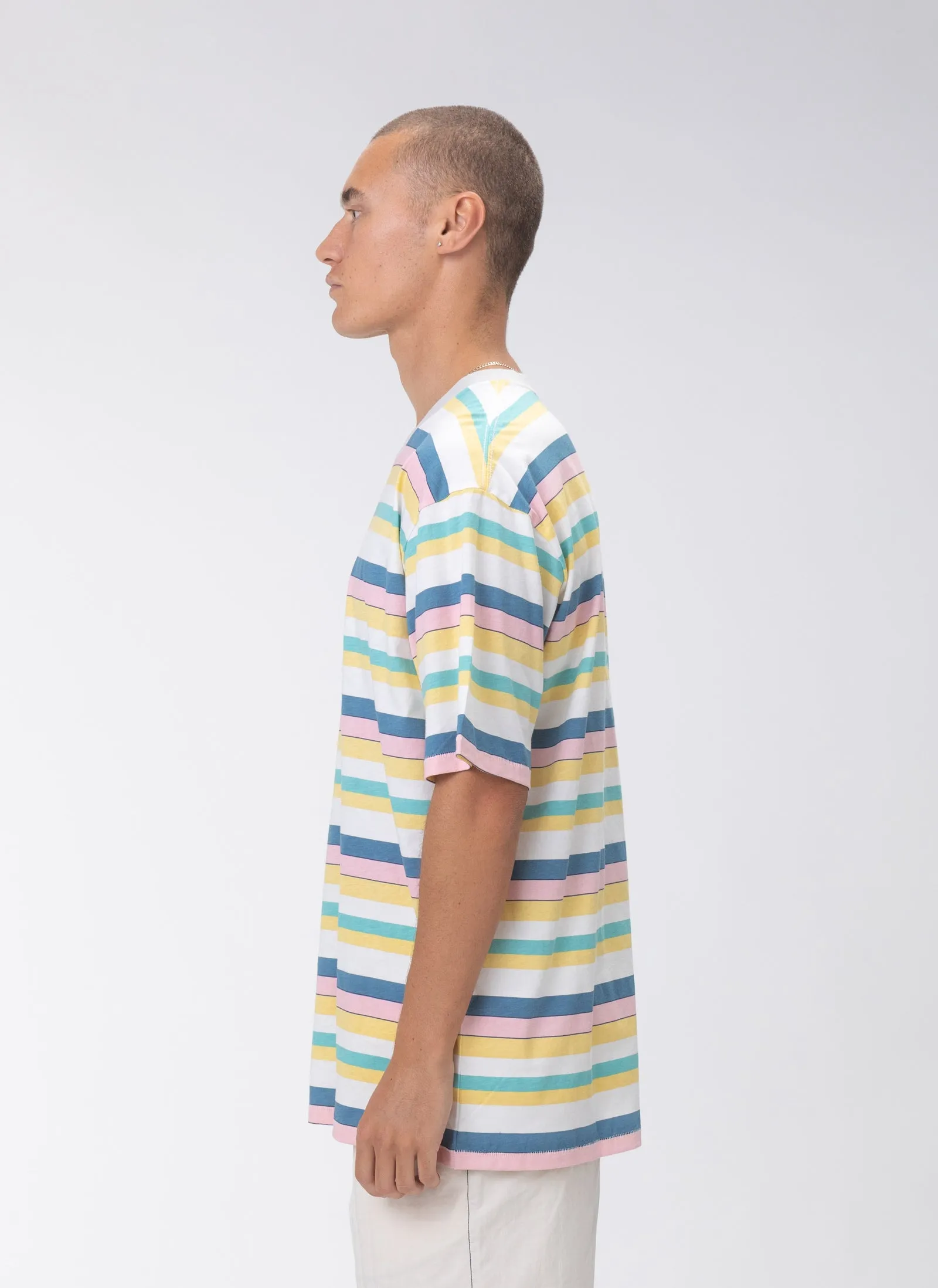 Logo Tee Pastel Stripe sold by Barney Cools product image thumbnail 4