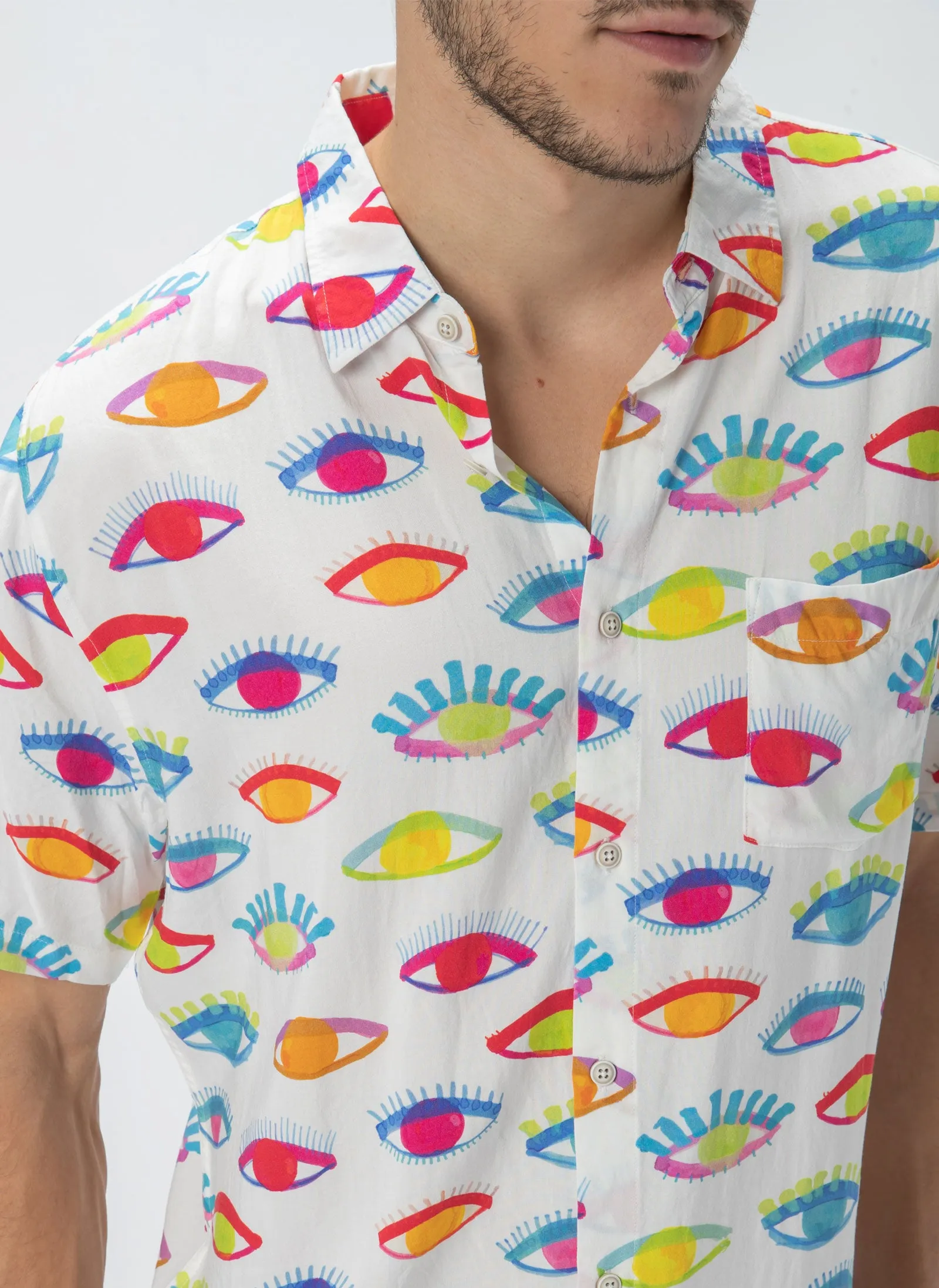 Holiday Short-Sleeve Shirt Eyes Print - Sale sold by Barney Cools product image thumbnail 2