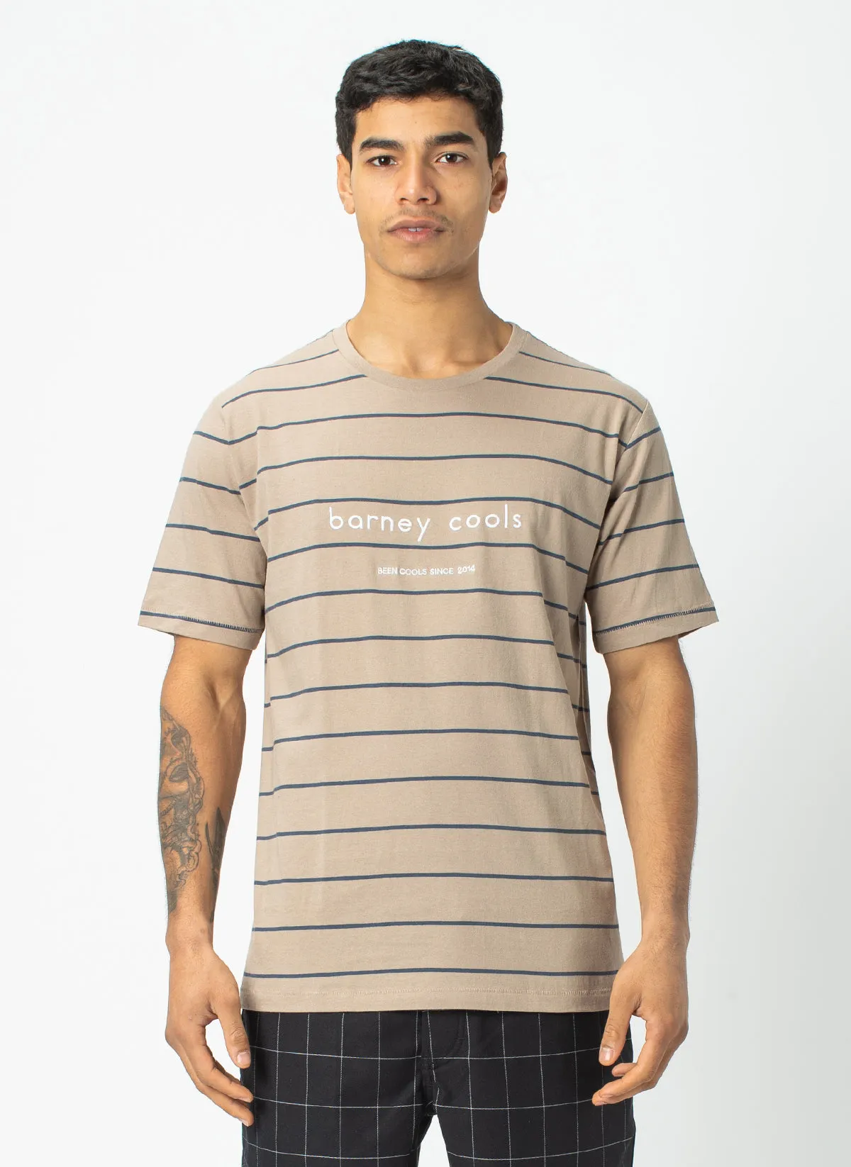 Barney Cools Tee Beige Stripe sold by Barney Cools