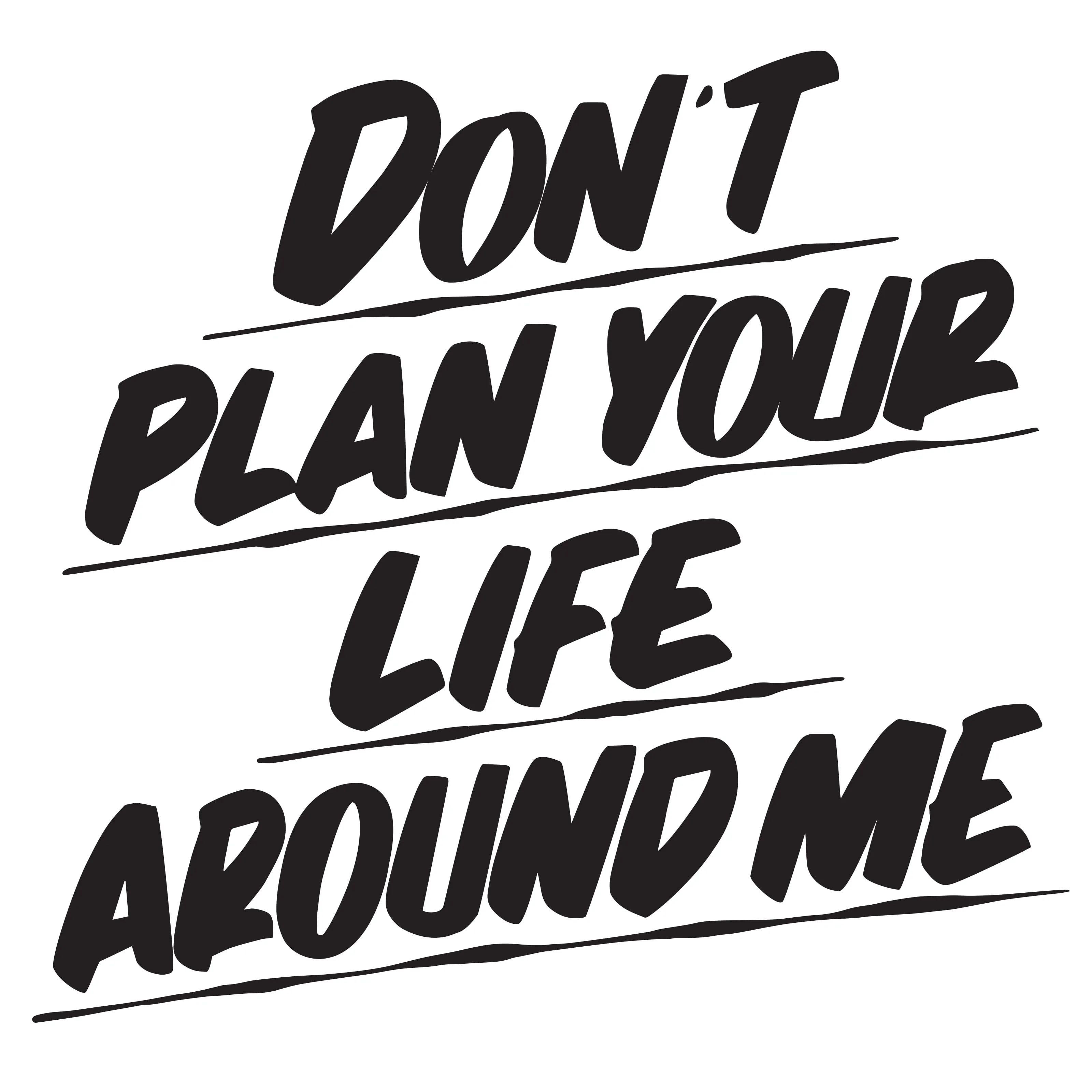 DON'T PLAN YOUR LIFE AROUND ME sold by Baron Von Fancy