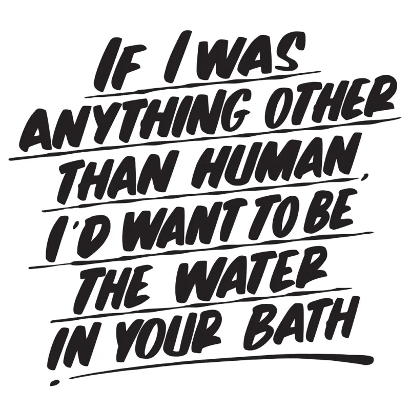 IF I WAS ANYTHING OTHER THAN HUMAN I'D WANT TO BE THE WATER IN YOUR BATH sold by Baron Von Fancy