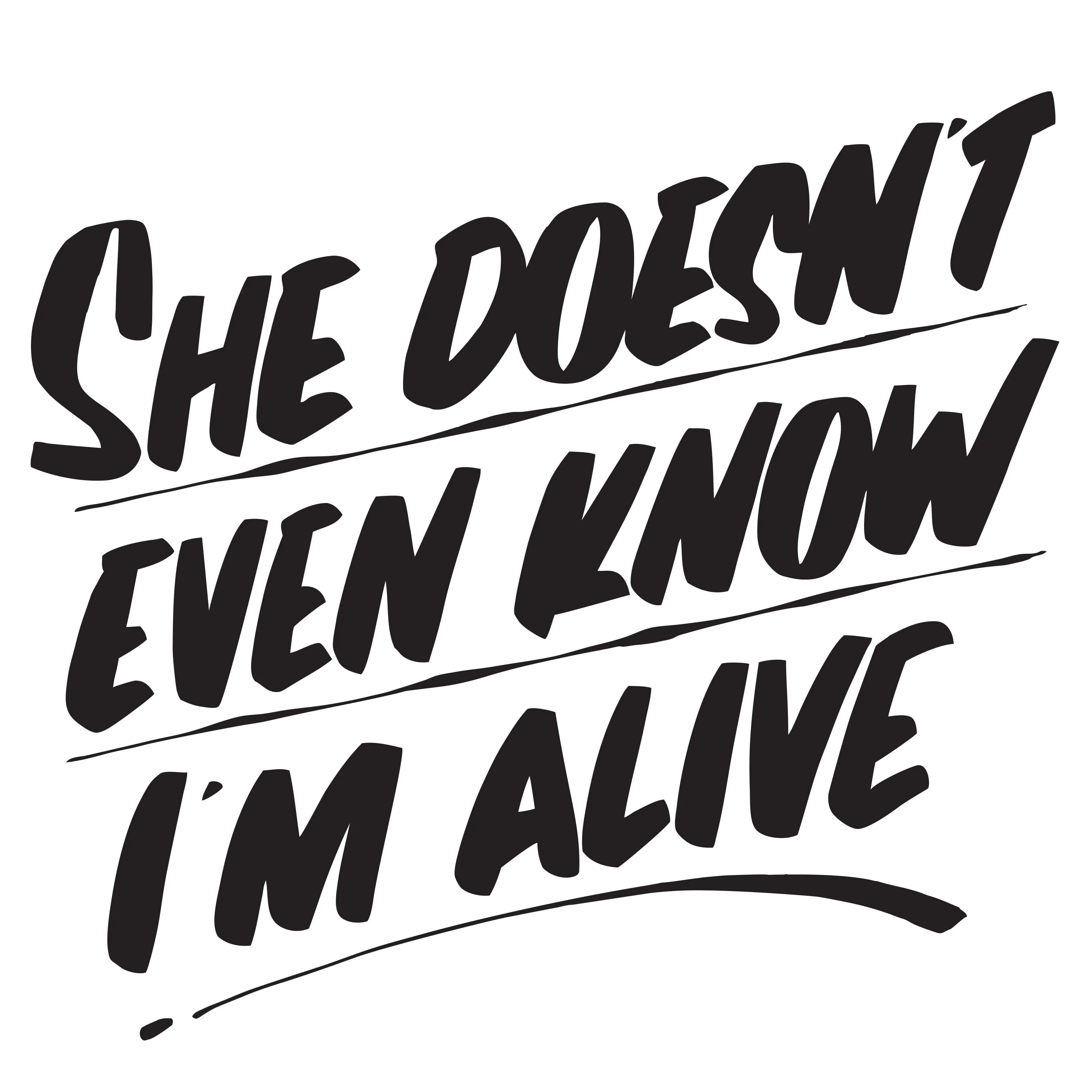 SHE DOESN'T EVEN KNOW I'M ALIVE sold by Baron Von Fancy