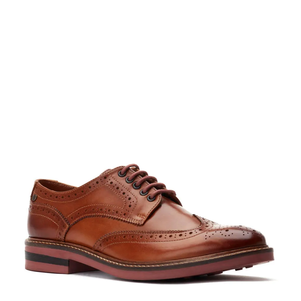 Hatfield Washed Brogue Shoes Tan sold by Base London product image thumbnail 3