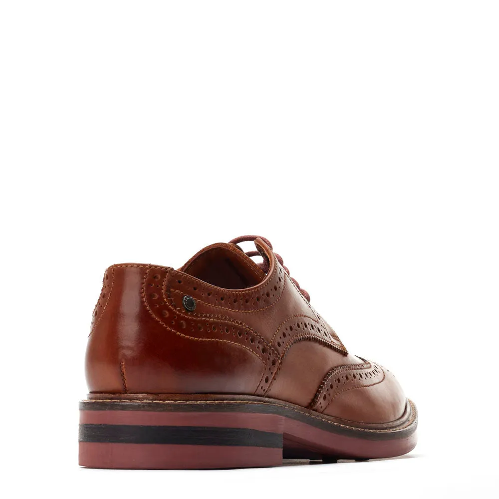 Hatfield Washed Brogue Shoes Tan sold by Base London product image thumbnail 4