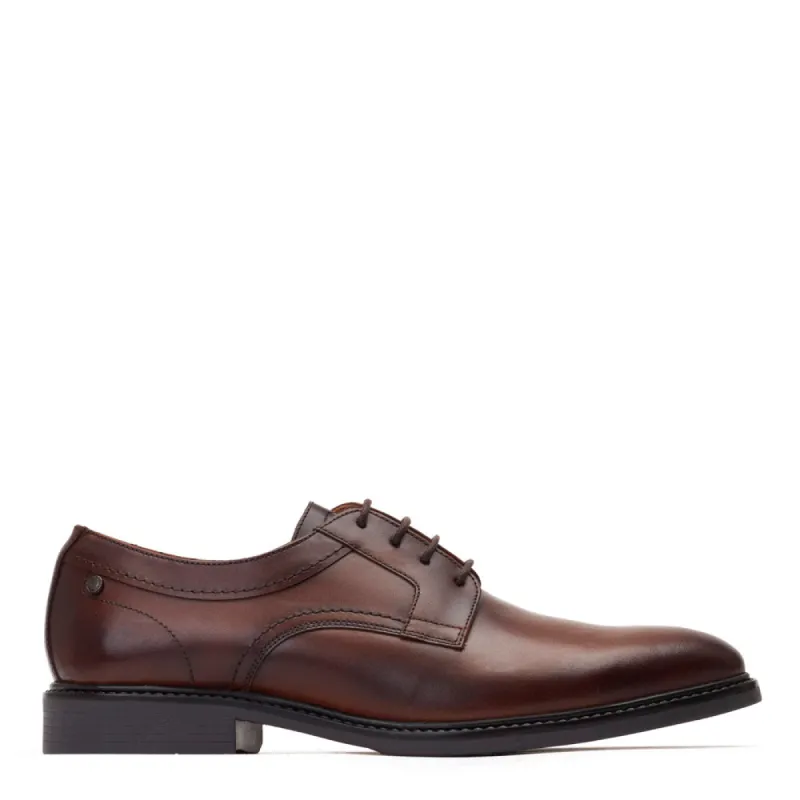 Drake Waxy Derby Shoes Brown sold by Base London