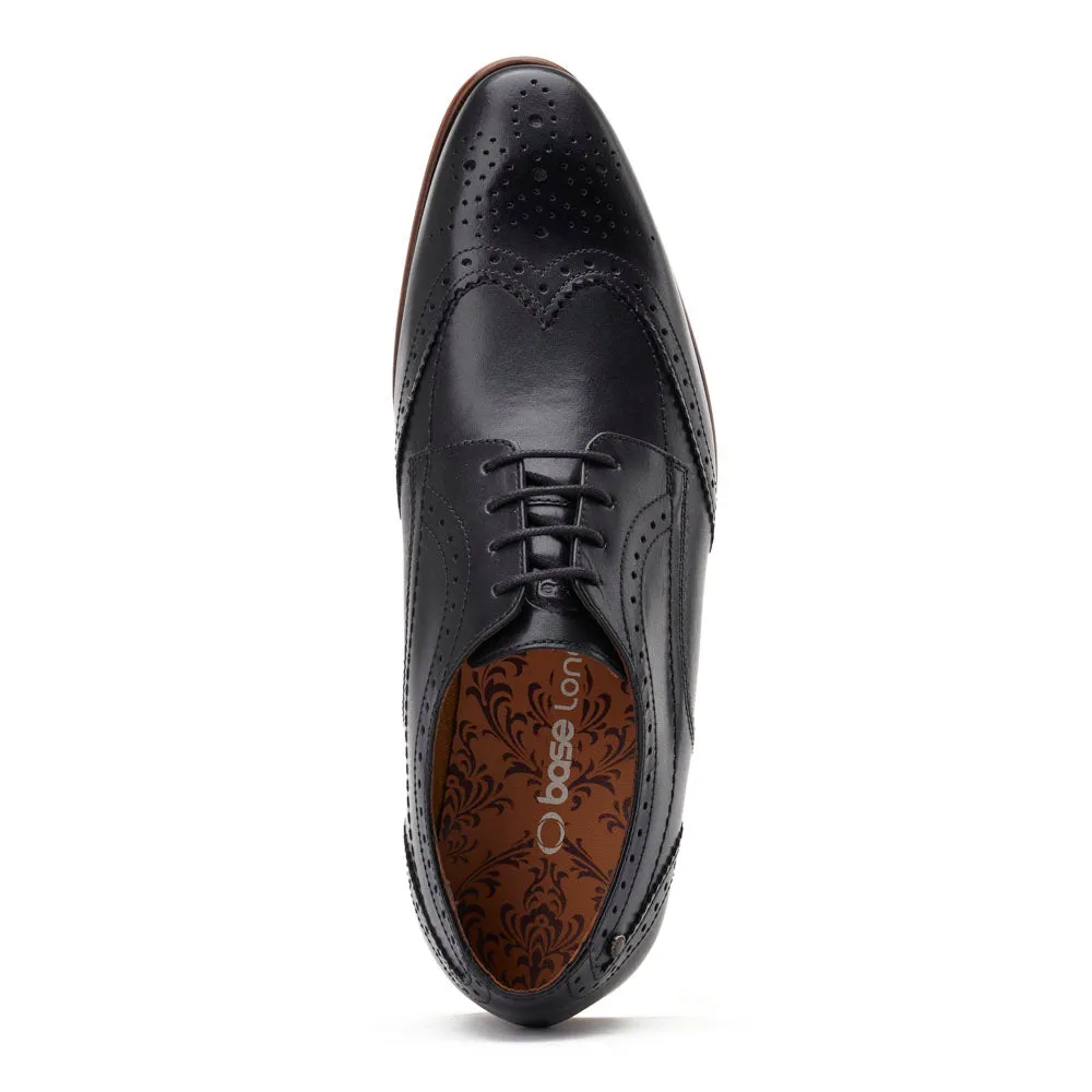 Barbera Waxy Brogue Shoes Black sold by Base London product image thumbnail 5