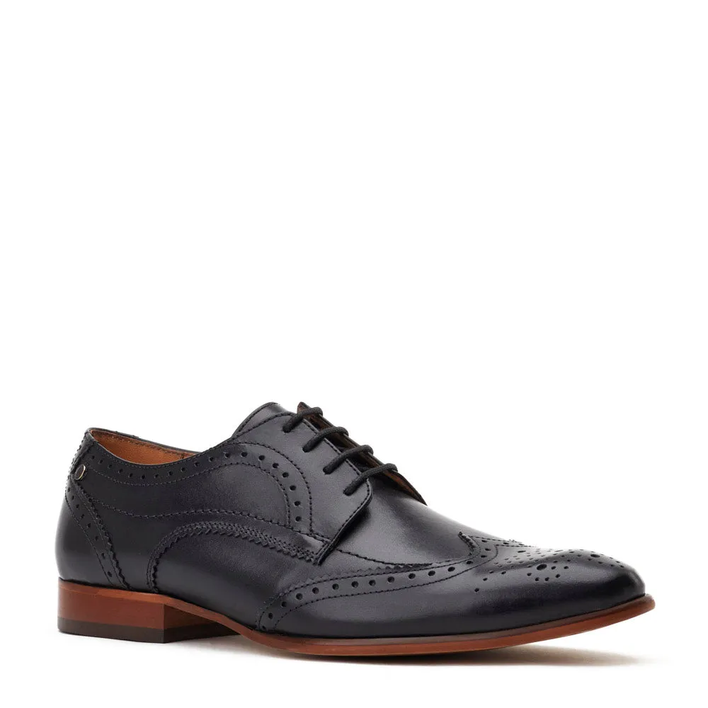 Barbera Waxy Brogue Shoes Black sold by Base London product image thumbnail 3