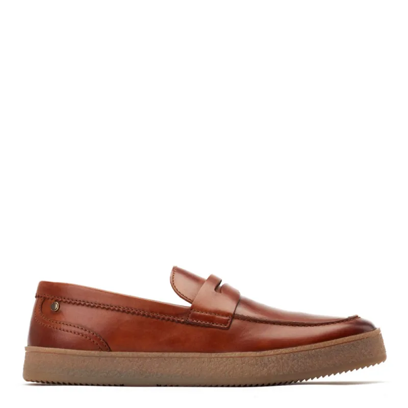 Claude Washed Penny Loafers sold by Base London
