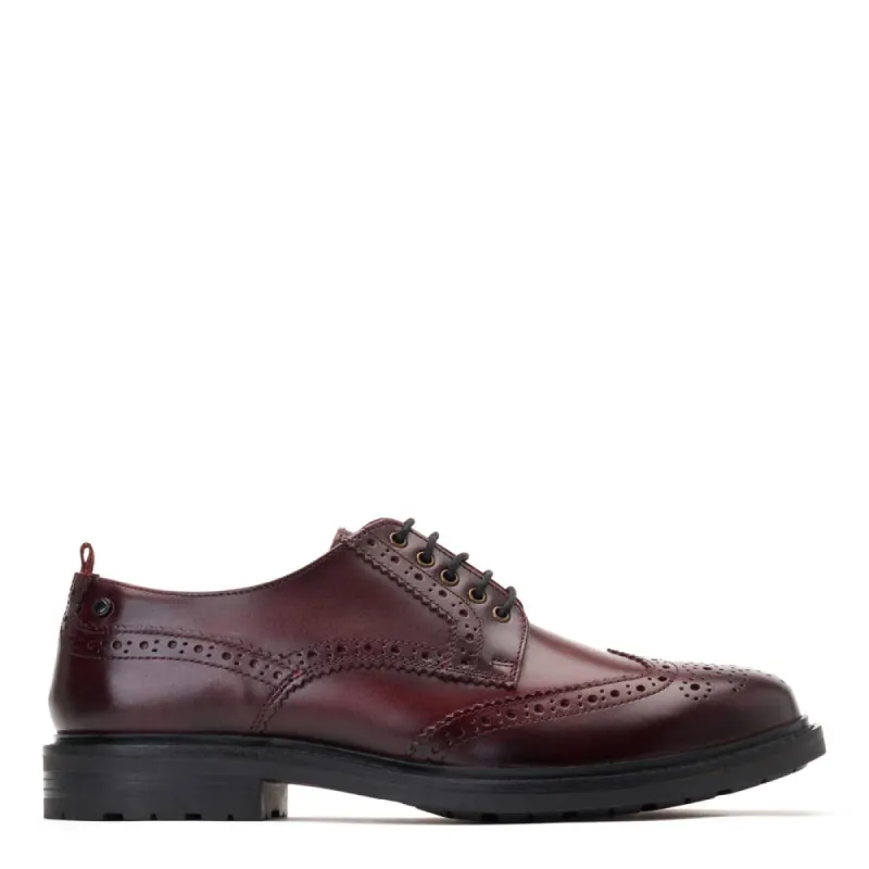 Jagger Burnished Brogue Shoes Bordo sold by Base London