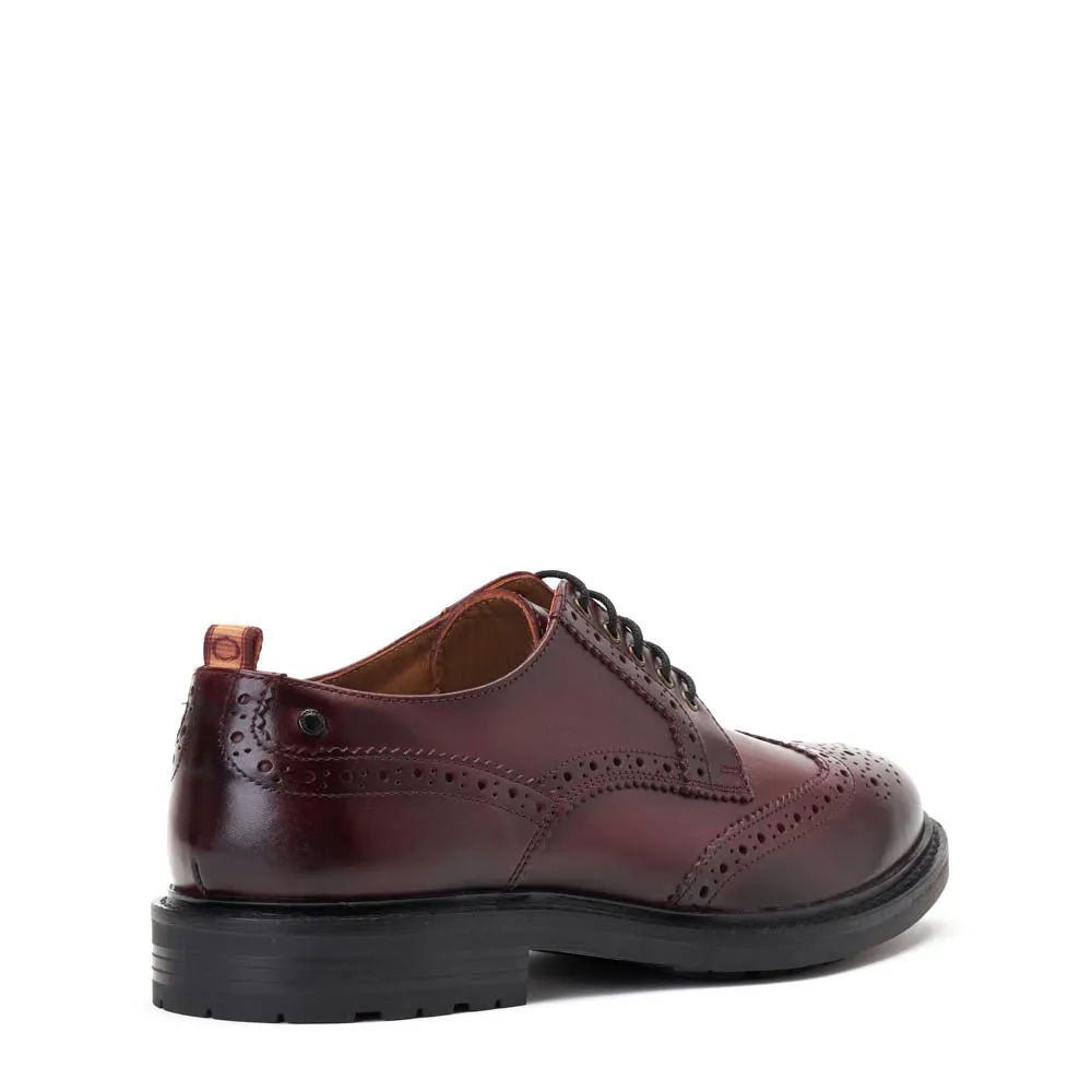 Jagger Burnished Brogue Shoes Bordo sold by Base London product image thumbnail 3