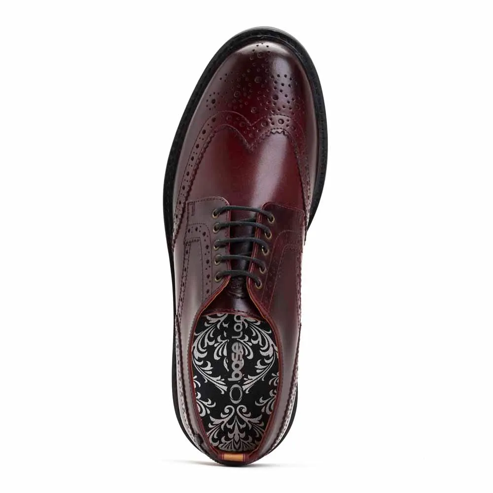 Jagger Burnished Brogue Shoes Bordo sold by Base London product image thumbnail 4