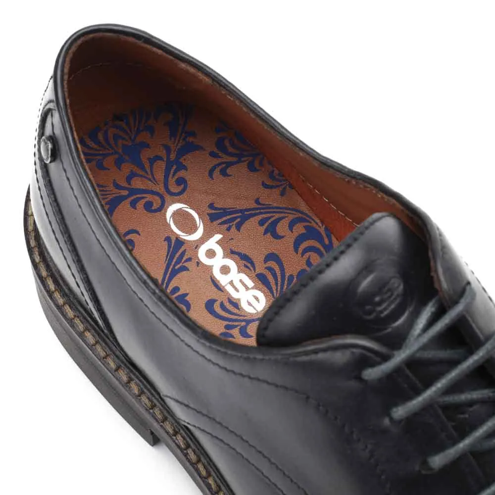 Mawley Waxy Derby Shoes Black sold by Base London product image thumbnail 2