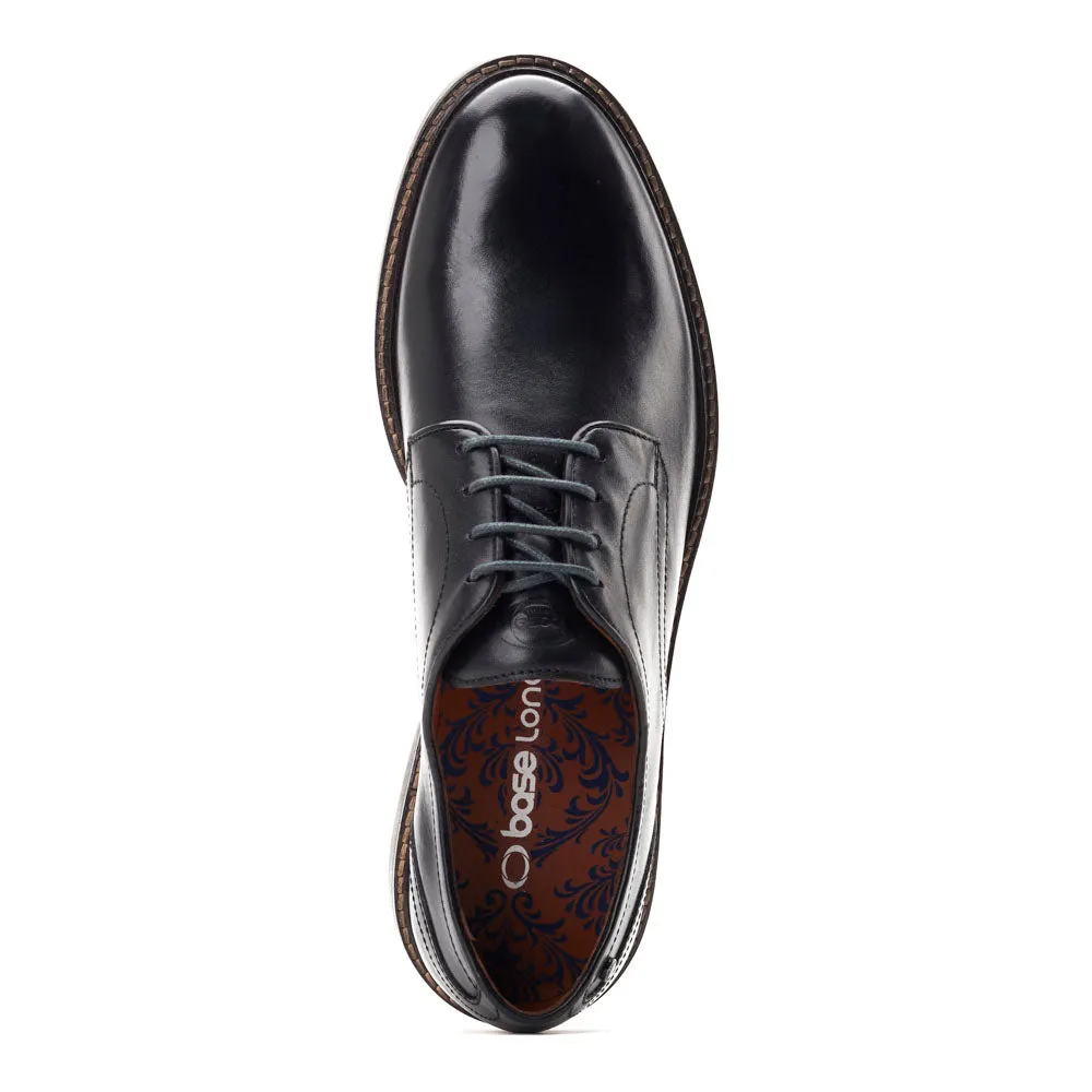 Mawley Waxy Derby Shoes Black sold by Base London product image thumbnail 5