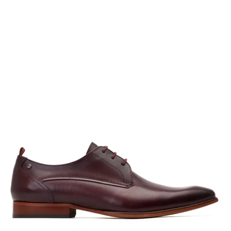 Gambino Waxy Derby Shoes Bordo sold by Base London