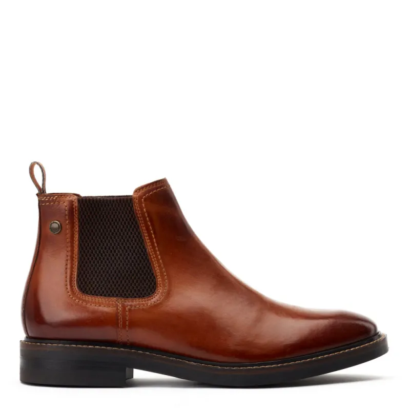 Portland Washed Chelsea Boots Tan sold by Base London