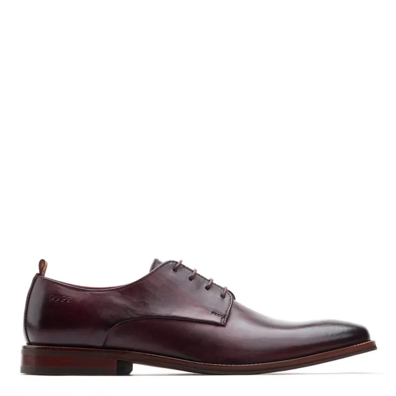 Marley Washed Derby Shoes Bordo sold by Base London