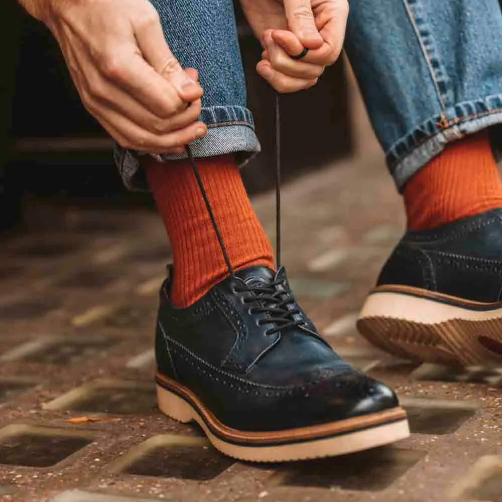 Sully Washed Brogue Shoes Navy sold by Base London product image thumbnail 2