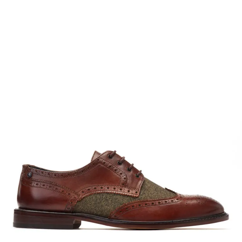 Chaplin Twill Mix Brogue Shoes sold by Base London