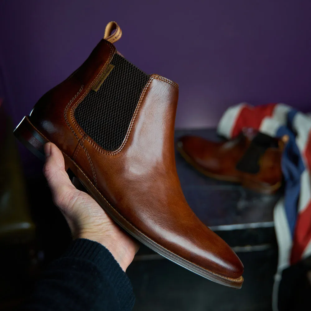 Sikes Washed Chelsea Boots Tan sold by Base London product image thumbnail 2