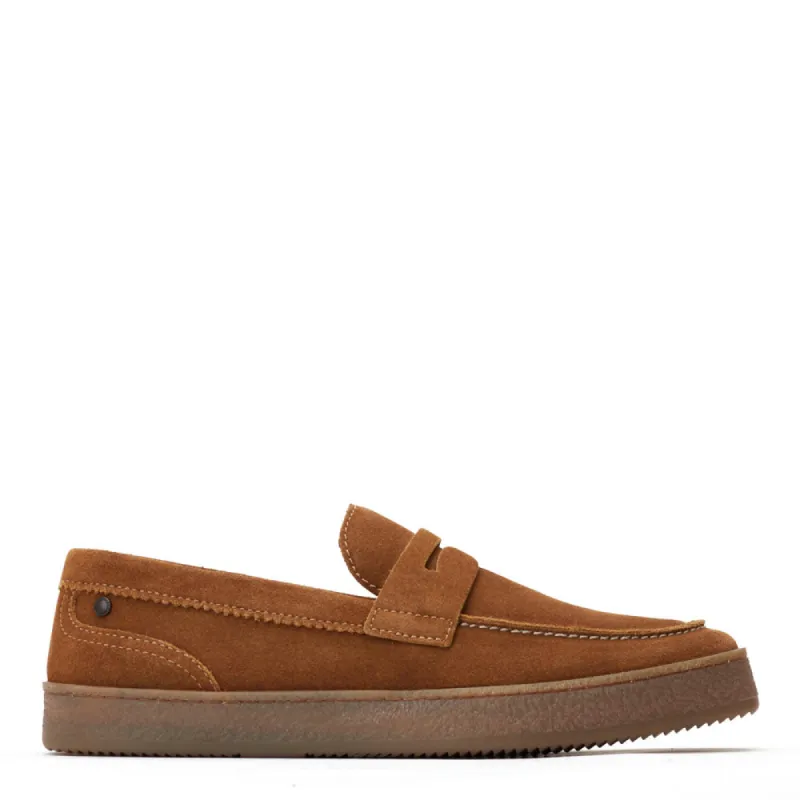 Claude Suede Penny Loafers sold by Base London