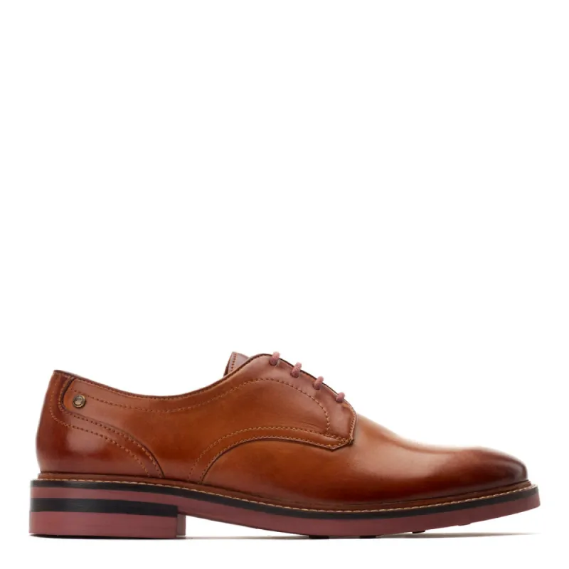 Mawley Washed Derby Shoes Tan sold by Base London