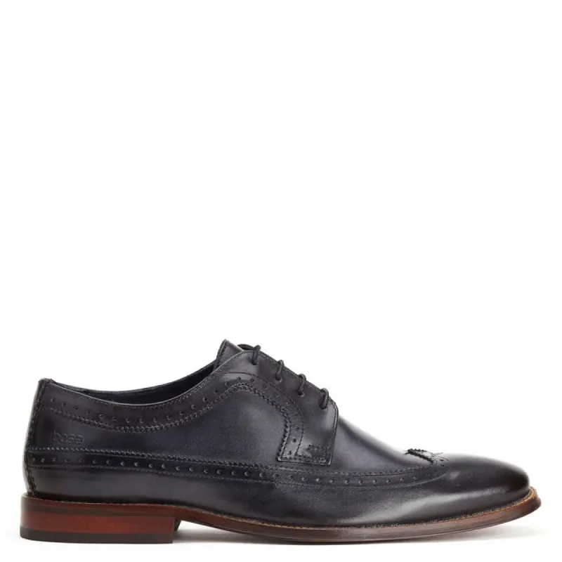 Havisham Washed Brogue Shoes Navy sold by Base London