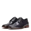 Havisham Washed Brogue Shoes Navy sold by Base London