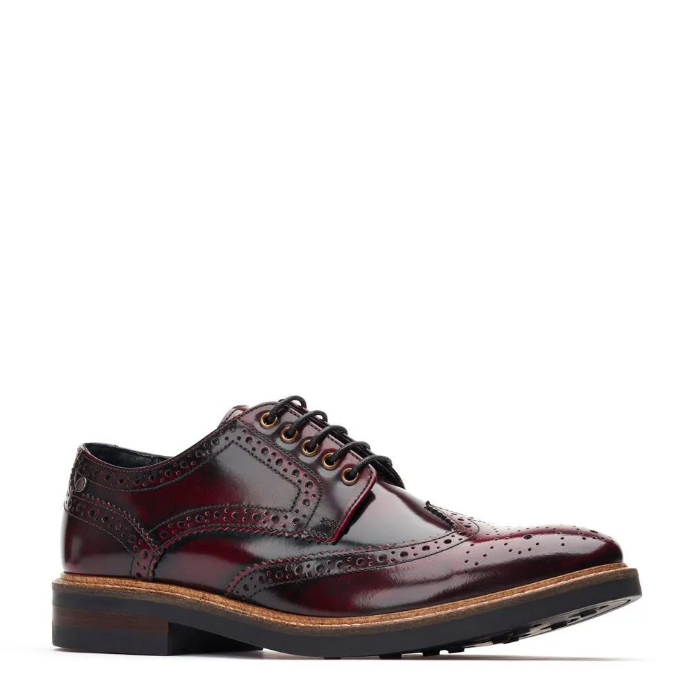 Woburn Hi Shine Brogue Shoes Bordo sold by Base London product image thumbnail 5
