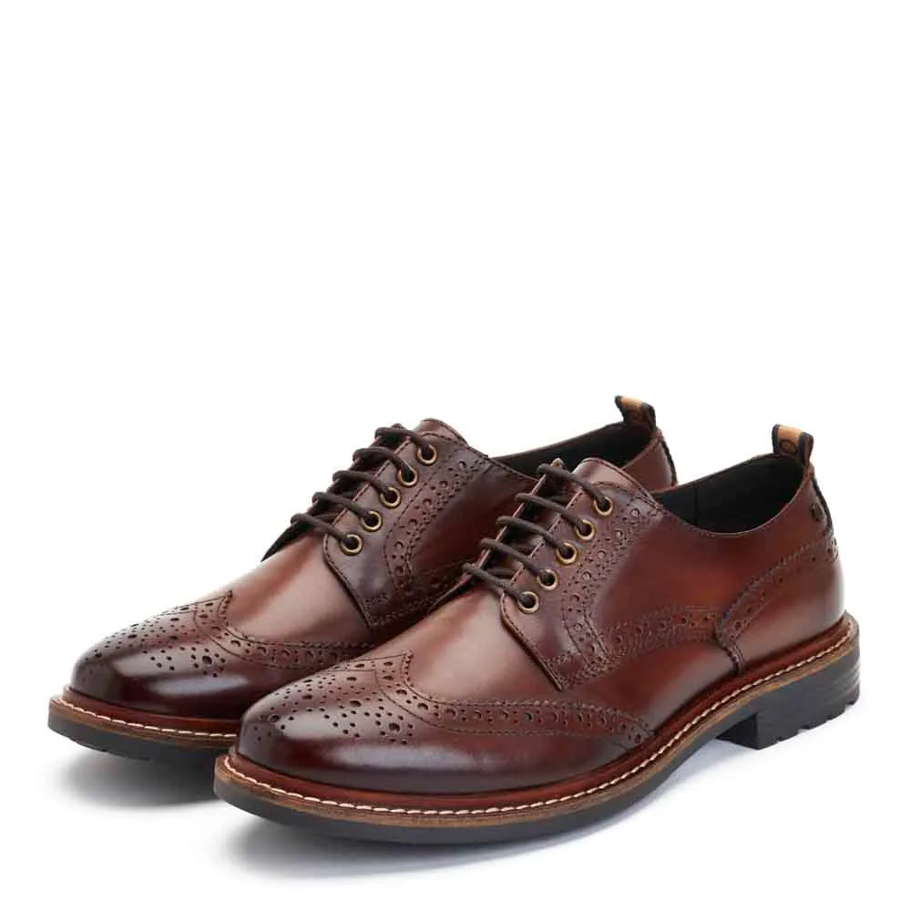 Jagger Burnished Brogue Shoes Brown sold by Base London product image thumbnail 3