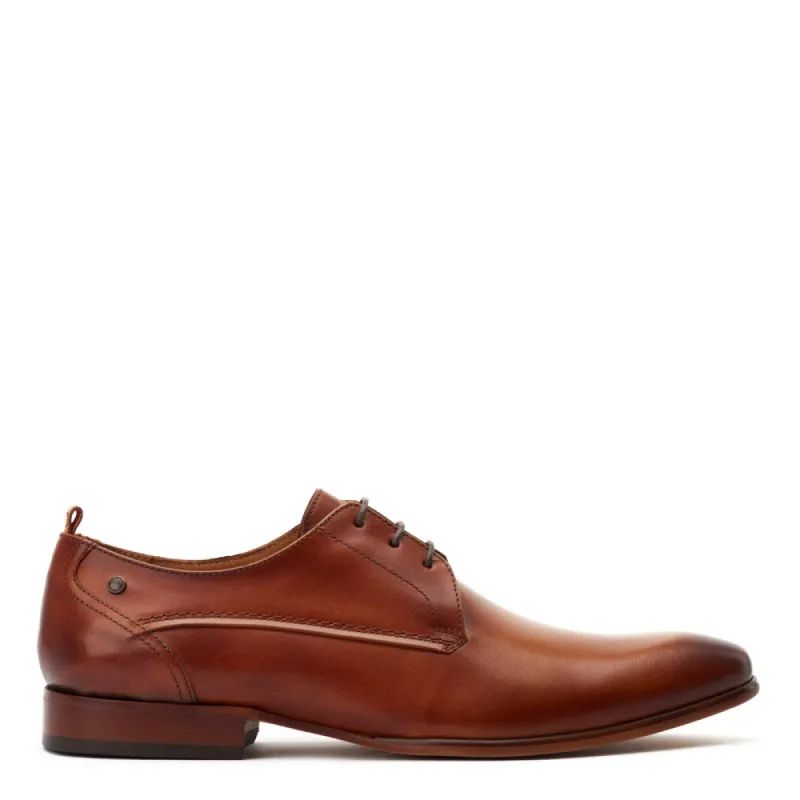 Gambino Waxy Derby Shoes Tan sold by Base London