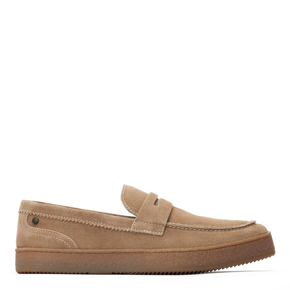 Claude Suede Penny Loafers sold by Base London