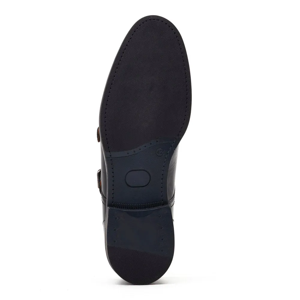 Diablo Waxy Monk Strap Shoes Black sold by Base London product image thumbnail 5