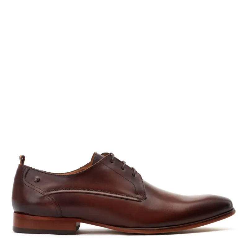Gambino Waxy Derby Shoes Brown sold by Base London