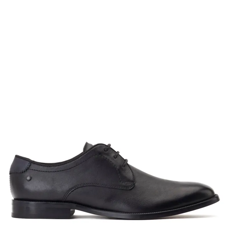 Bertie Burnished Derby Shoes Black sold by Base London