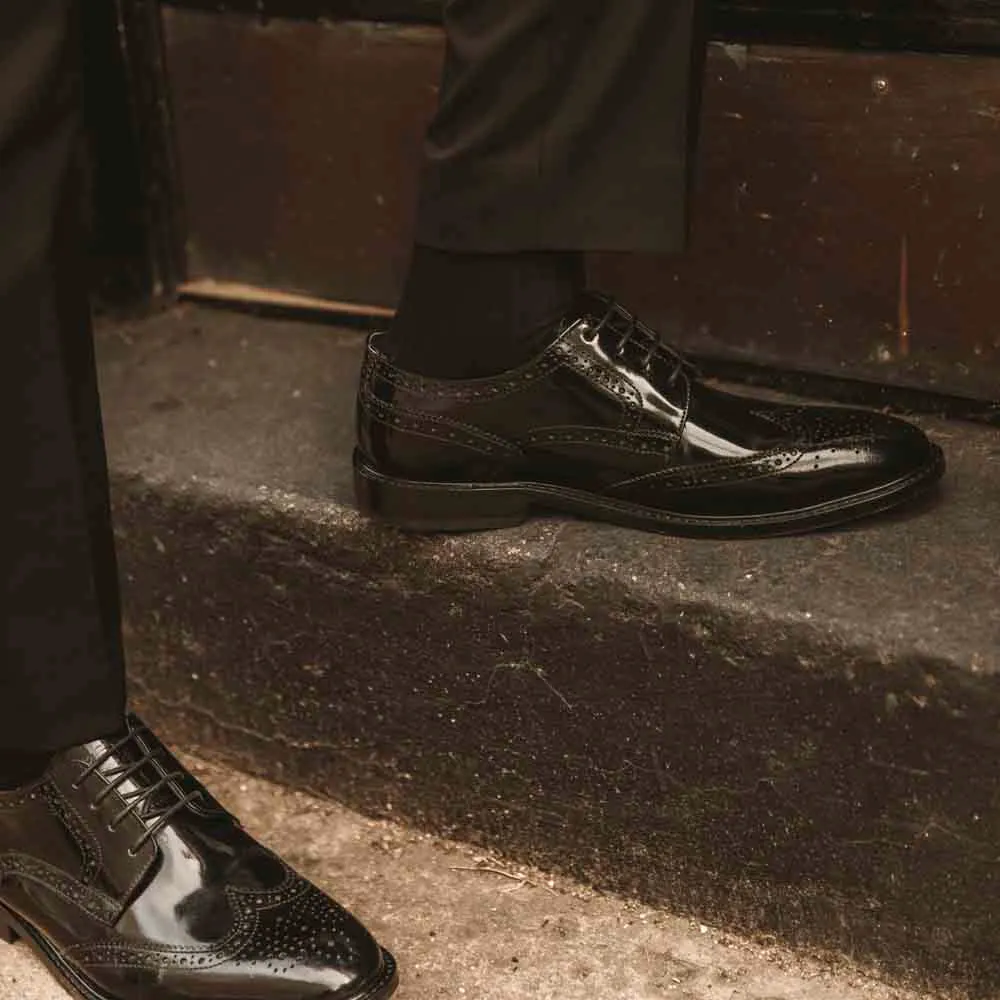 Chaplin Hi Shine Brogue Shoes sold by Base London product image thumbnail 3