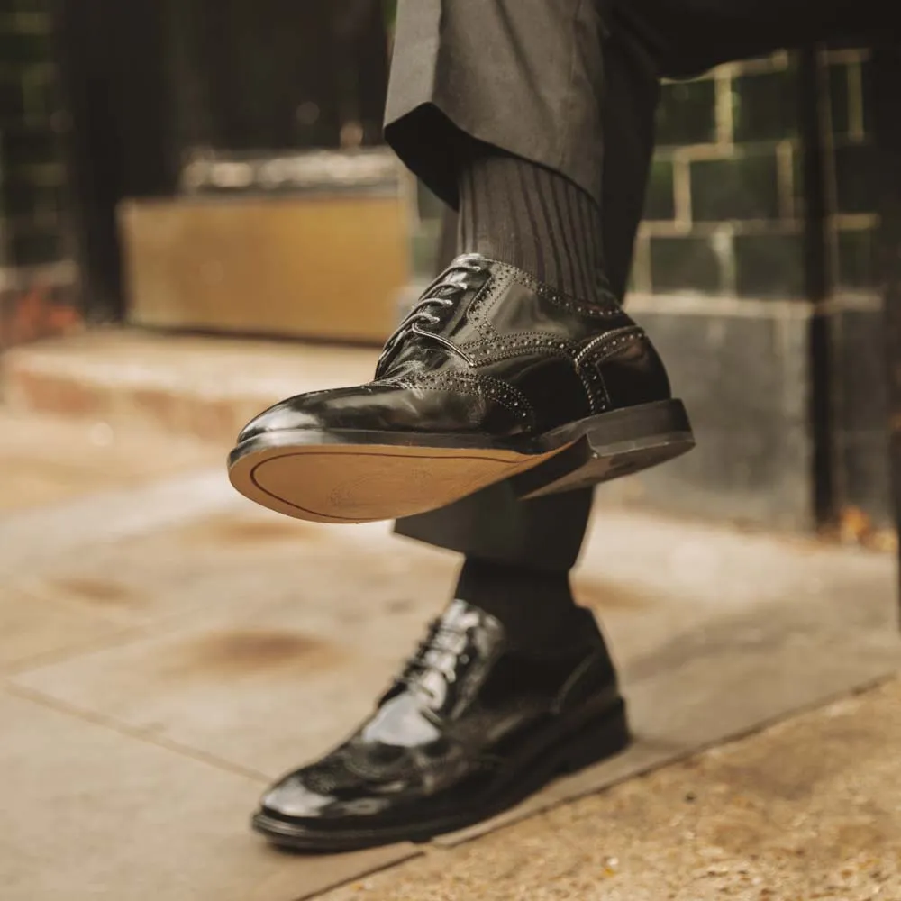 Chaplin Hi Shine Brogue Shoes sold by Base London product image thumbnail 2