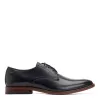 Bronte Waxy Derby Shoes Black sold by Base London