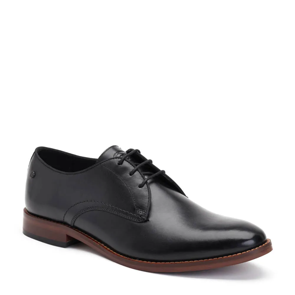 Bronte Waxy Derby Shoes Black sold by Base London product image thumbnail 2