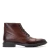 Duke Waxy Toe Cap Boots Brown sold by Base London