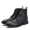 Hemlock Grain Brogue Boots Black sold by Base London