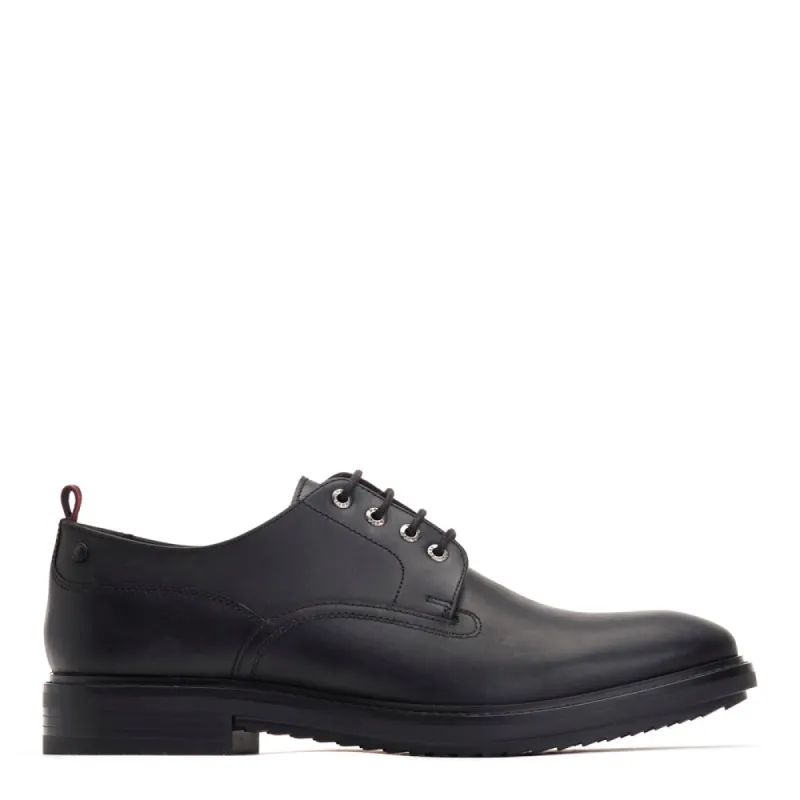 Memphis Pull Up Derby Shoes Black sold by Base London