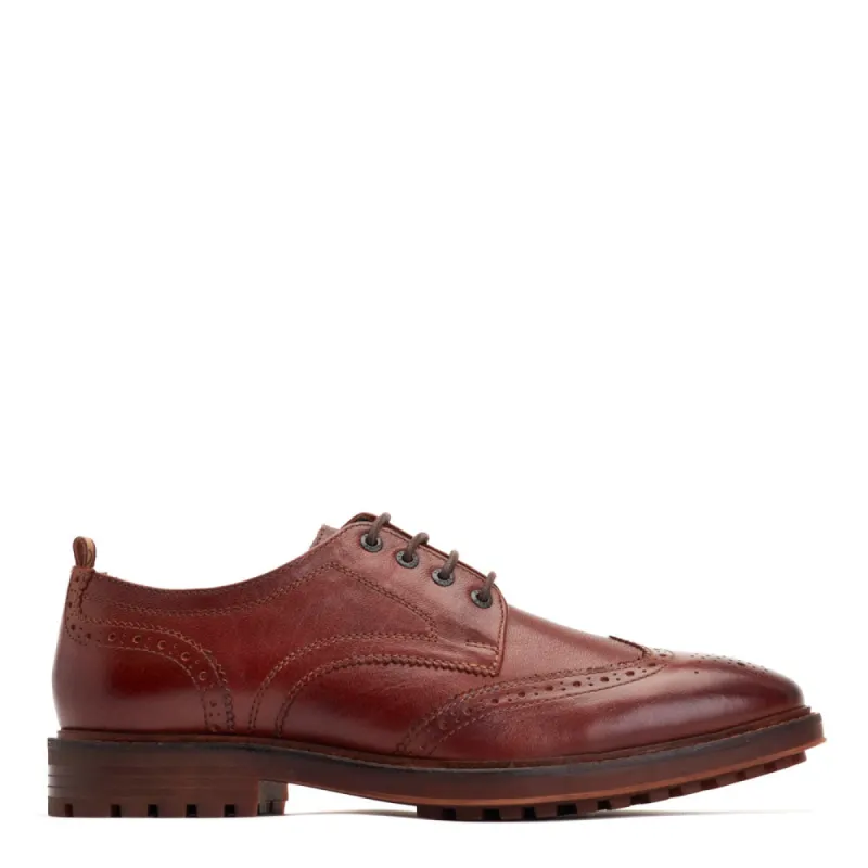Yukon Grain Brogue Shoes Tan sold by Base London