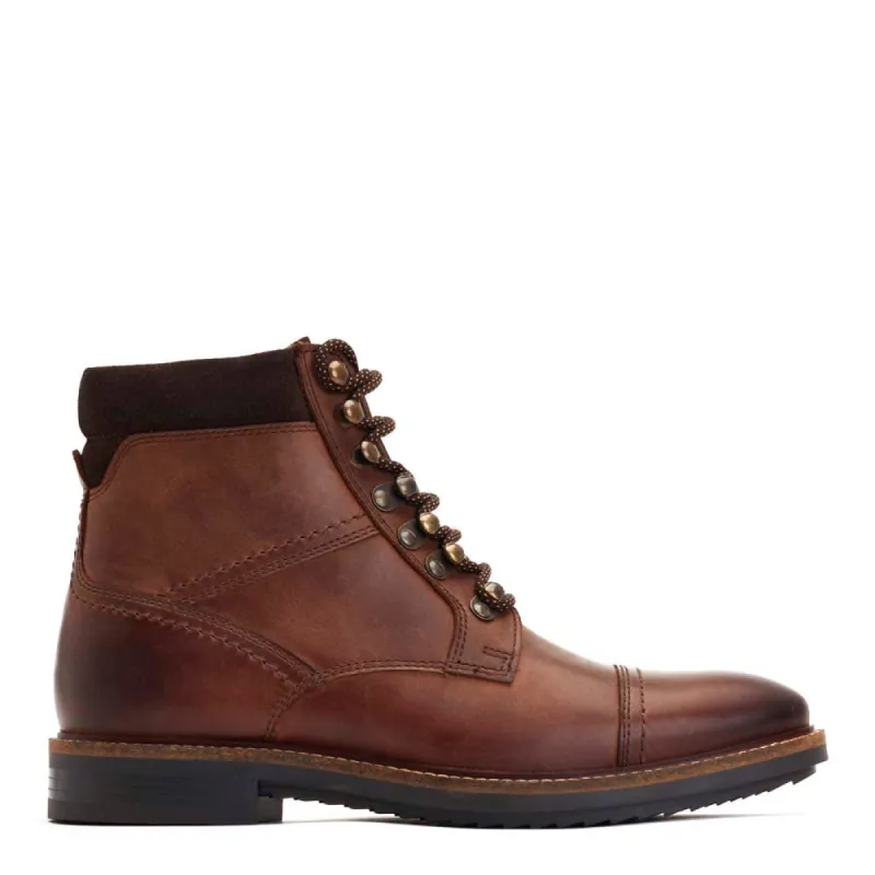 Ashland Pull Up Toe Cap Boots Brown sold by Base London
