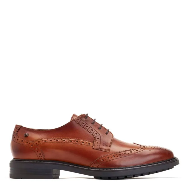Anson Waxy Brogue Shoes made by Base London